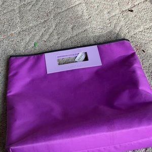 NWT CLINIQUE TOTE.   Deep purple